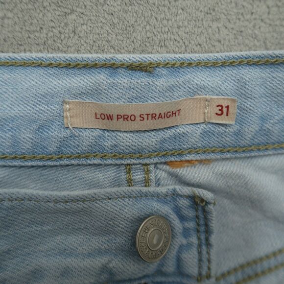Levi's Jeans Women's Size 31 High-Rise Low Pro Straight 30.5" Inseam Destroyed - Picture 10 of 16